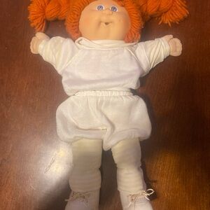 1982 Cabbage Patch Doll with Orange Hair and White Outfit